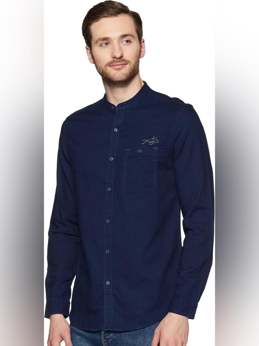 ED HARDY Men's Solid Slim fit Casual Shirt